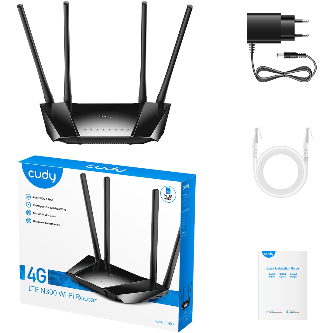 Ruter Cudy N300 / Wi-Fi 4G LTE / Cat4 / I zi - Figura 3