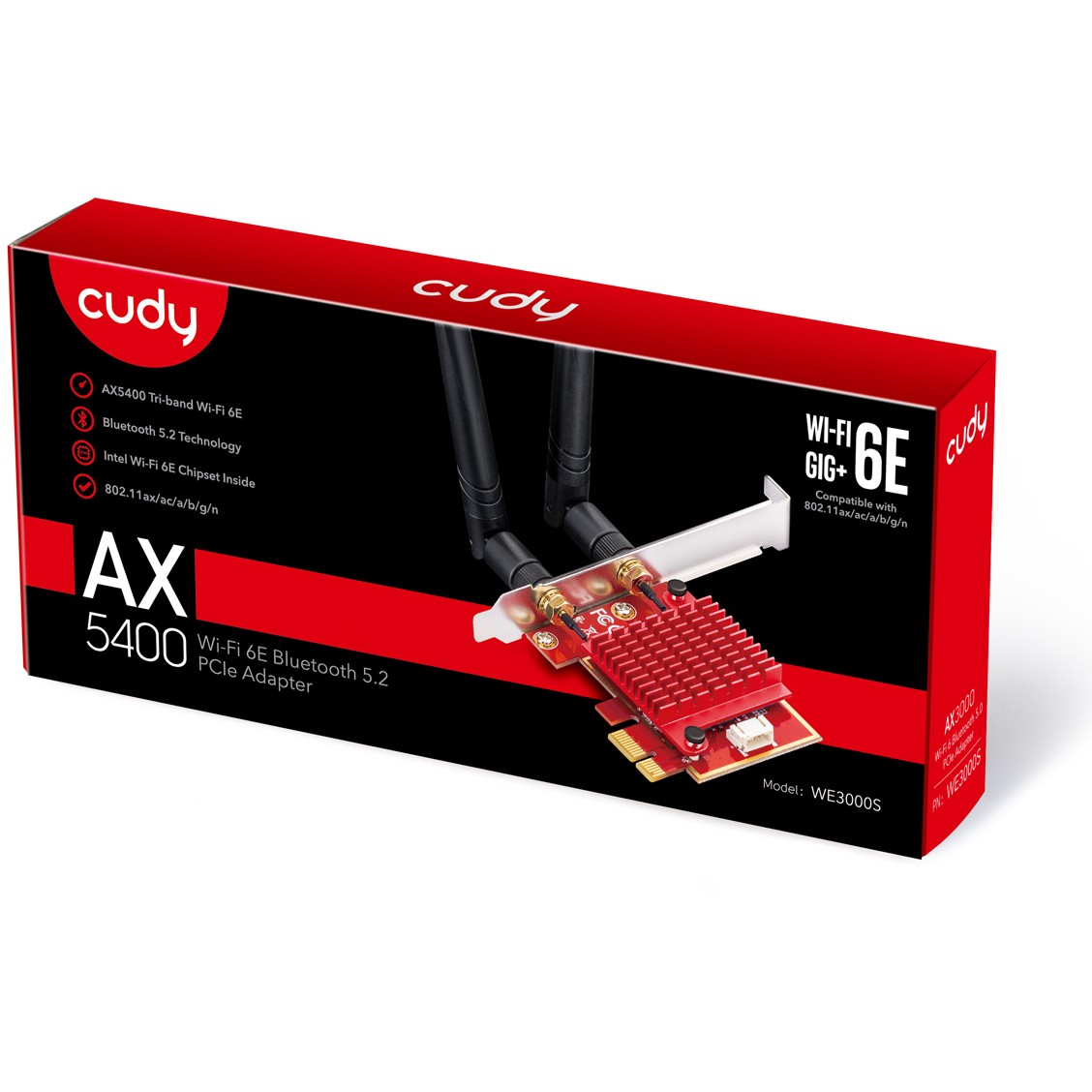 Kartë rrjeti Cudy AX5400 Wi-Fi 6E PCI Express Adapter - Figura 3
