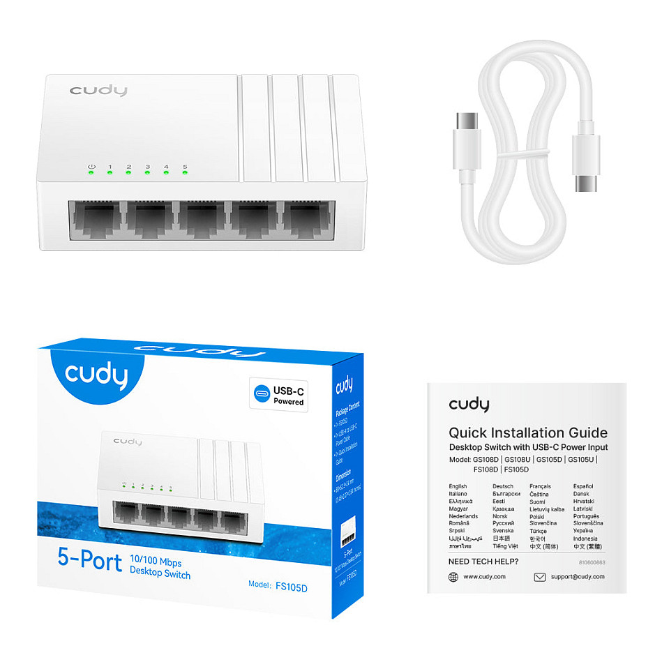 Switch Rrjeti Cudy FS105D / 5-Port Fast Ethernet 10/100 - Figura 4