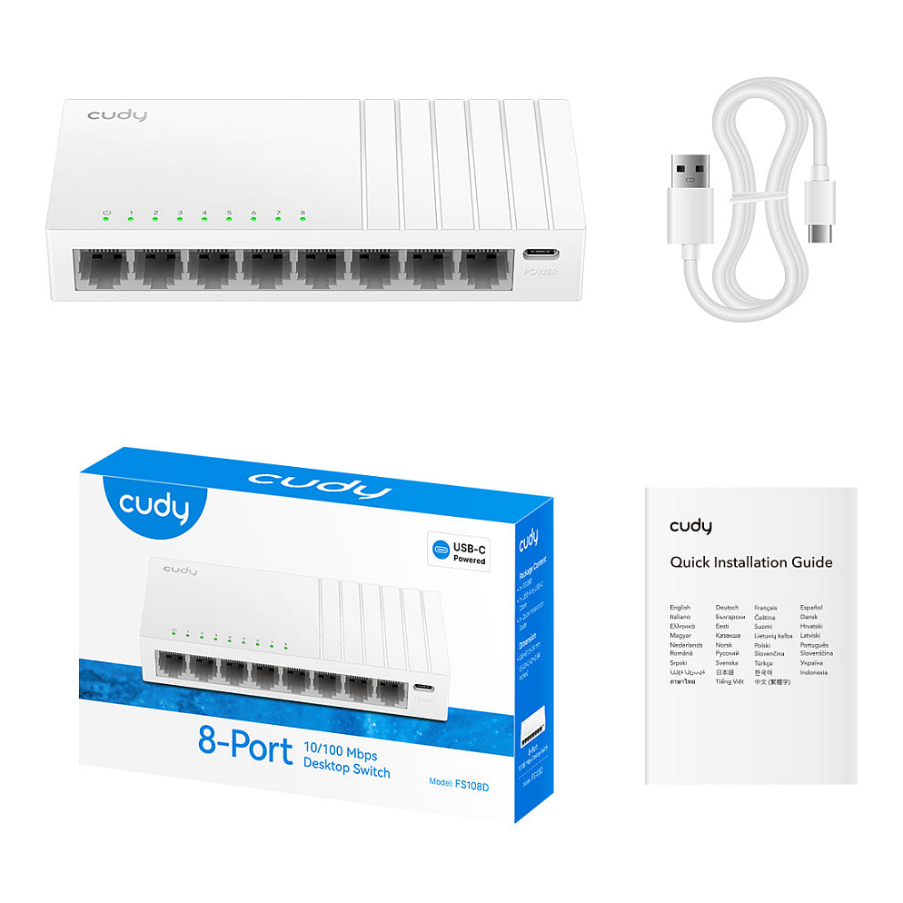 Switch Rrjeti Cudy FS108D / 8-Port Fast Ethernet 10/100 - Figura 3