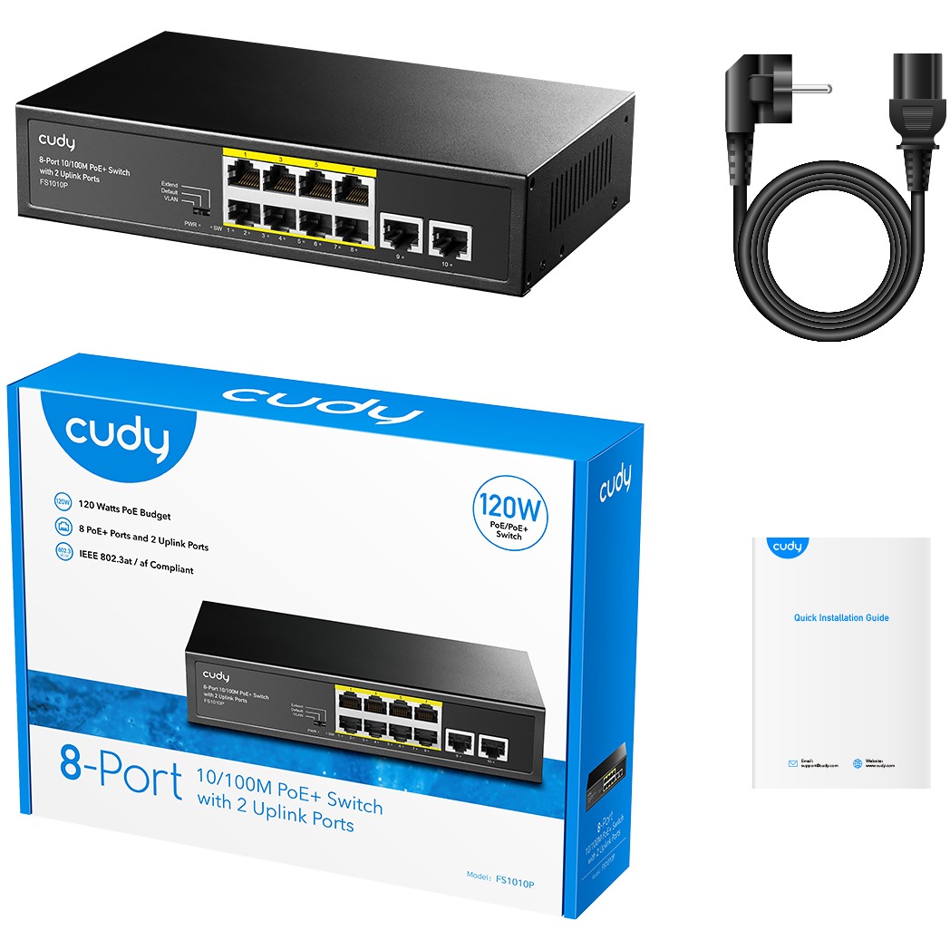 Switch 8P Cudy FS1010P PoE+ - Figura 5