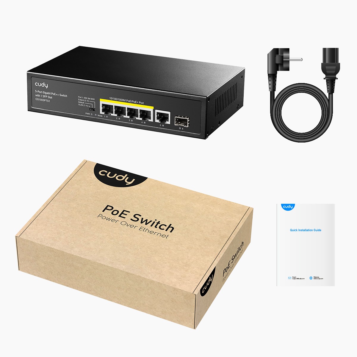 Switch Cudy GS1005PTS1 PoE+ SFP, 5+1 porte - Figura 3
