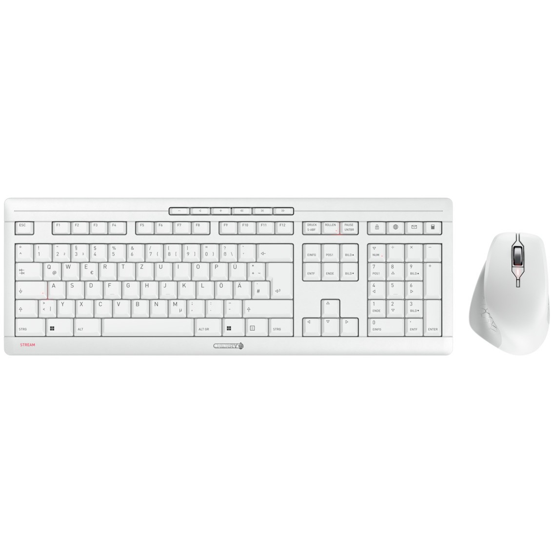 Combo (Tastierë & Maus) Cherry Desktop STREAM COMFORT Wireless, e bardhë