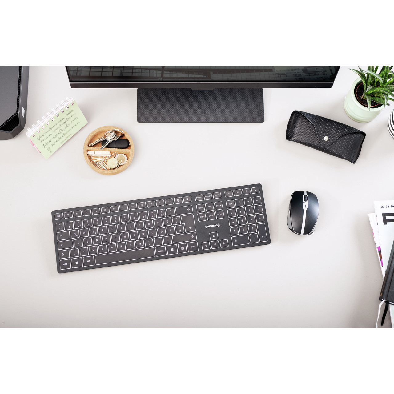 Tastierë pa Kabllo Cherry KW 9100 Slim / Swiss Layout – Zezë - Figura 4