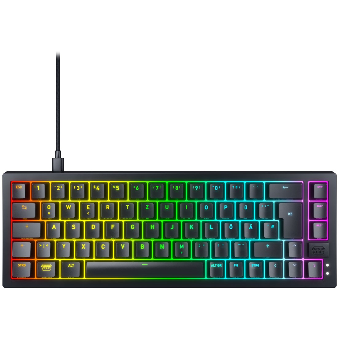 Tastierë Cherry Keyboard Xtrfy K5V2 RGB MX2A RED Wired / German Layout - Zezë