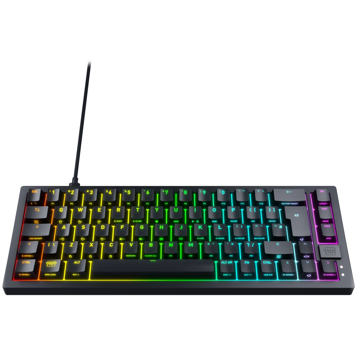 Tastierë Cherry Keyboard Xtrfy K5V2 RGB MX2A RED Wired / German Layout - Zezë - Figura 4