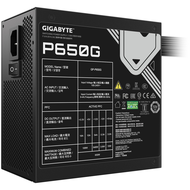 Furnizues Energjie PSU 650W GIGABYTE GP-P650G 80+ Bronze - Figura 4