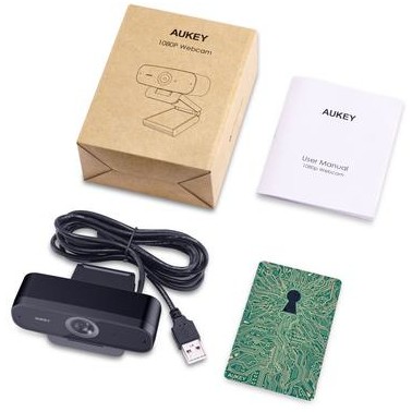 Webcam Aukey PC-W3 Seria Stream Full HD me sensor 1/2.9"-CMOS e zezë - Figura 2