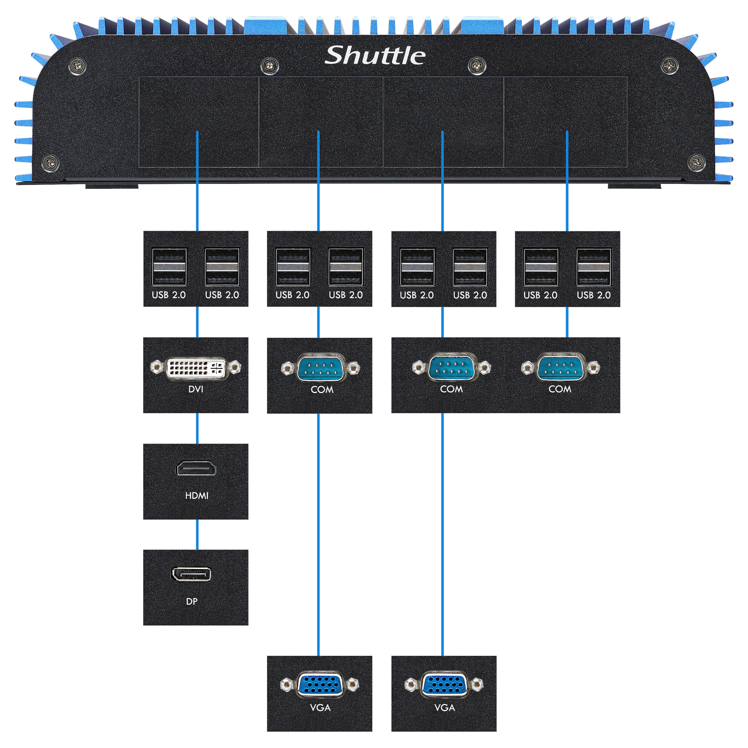 Shuttle Barebone BPCAL02 Mini PC Intel Core i5-1235U / M.2 NVMe / DDR4 SO-DIMM – E zezë - Figura 3