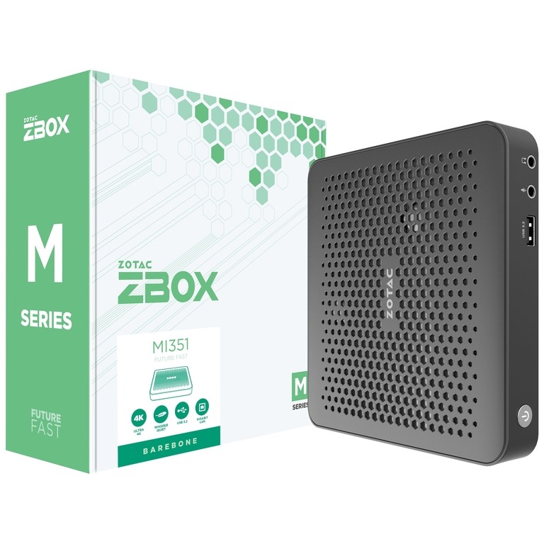 Mini Kompjuter ZBOX MI351 Barebone Intel N100 1xDDR5 SODIMM M.2 SSD SLOT GLAN WIFI BT DP/HDMI EU PLUG - Figura 4