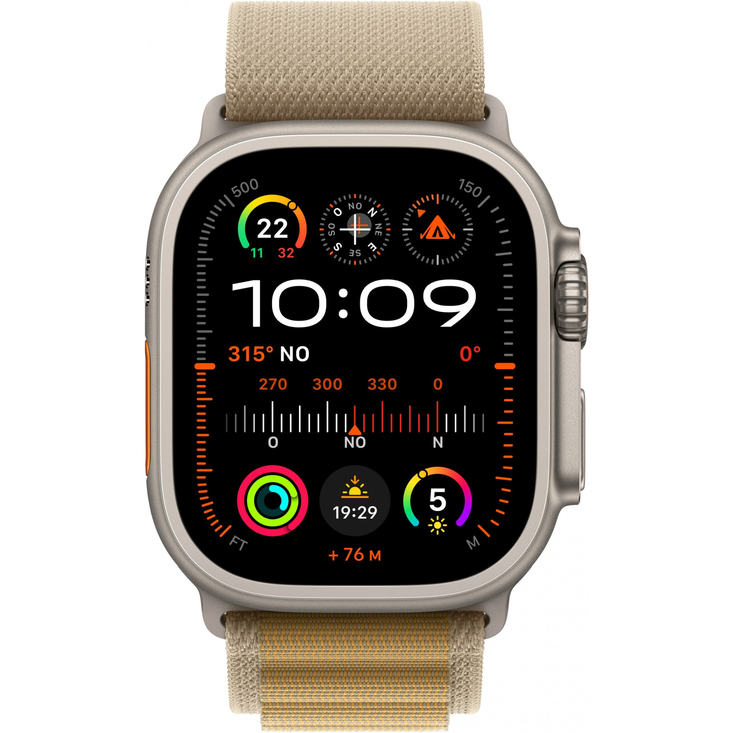 Orë e mençur Apple Watch Ultra 2 GPS + Cellular 49mm Natural Titanium Case with Tan Alpine Loop - Small - Figura 2