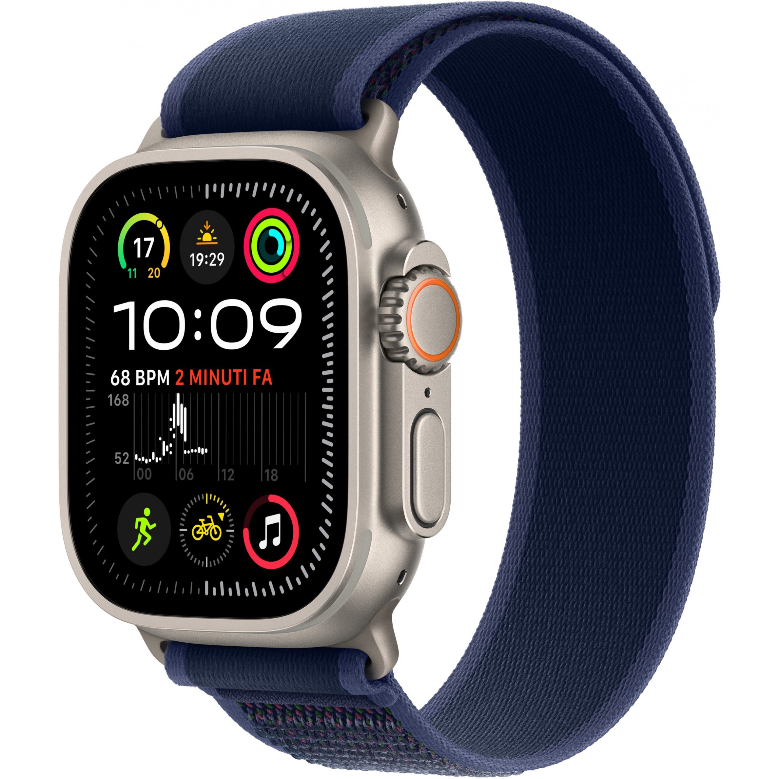 Apple Watch Ultra 2 GPS + Cellular 49mm Natural Titanium Case with Blue Trail Loop 64GB - M/L
