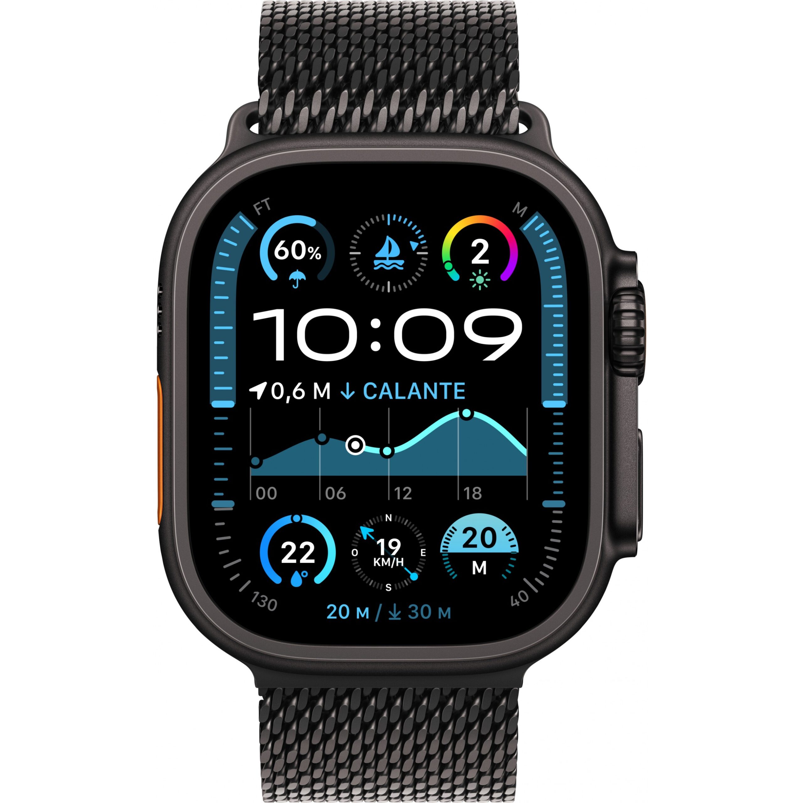 Apple Watch Ultra 2 / GPS + Cellular / 49mm / Black Titanium Case with Black Titanium Milanese Loop - M - Figura 2