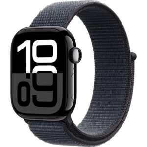 Apple Watch Series 10 / GPS / 42mm / Jet Black Aluminium Case with Ink Sport Loop