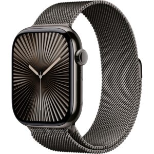 Apple Watch Series 10 GPS + Cellular 46mm Slate Titanium Case with Slate Milanese Loop 64GB - M/L