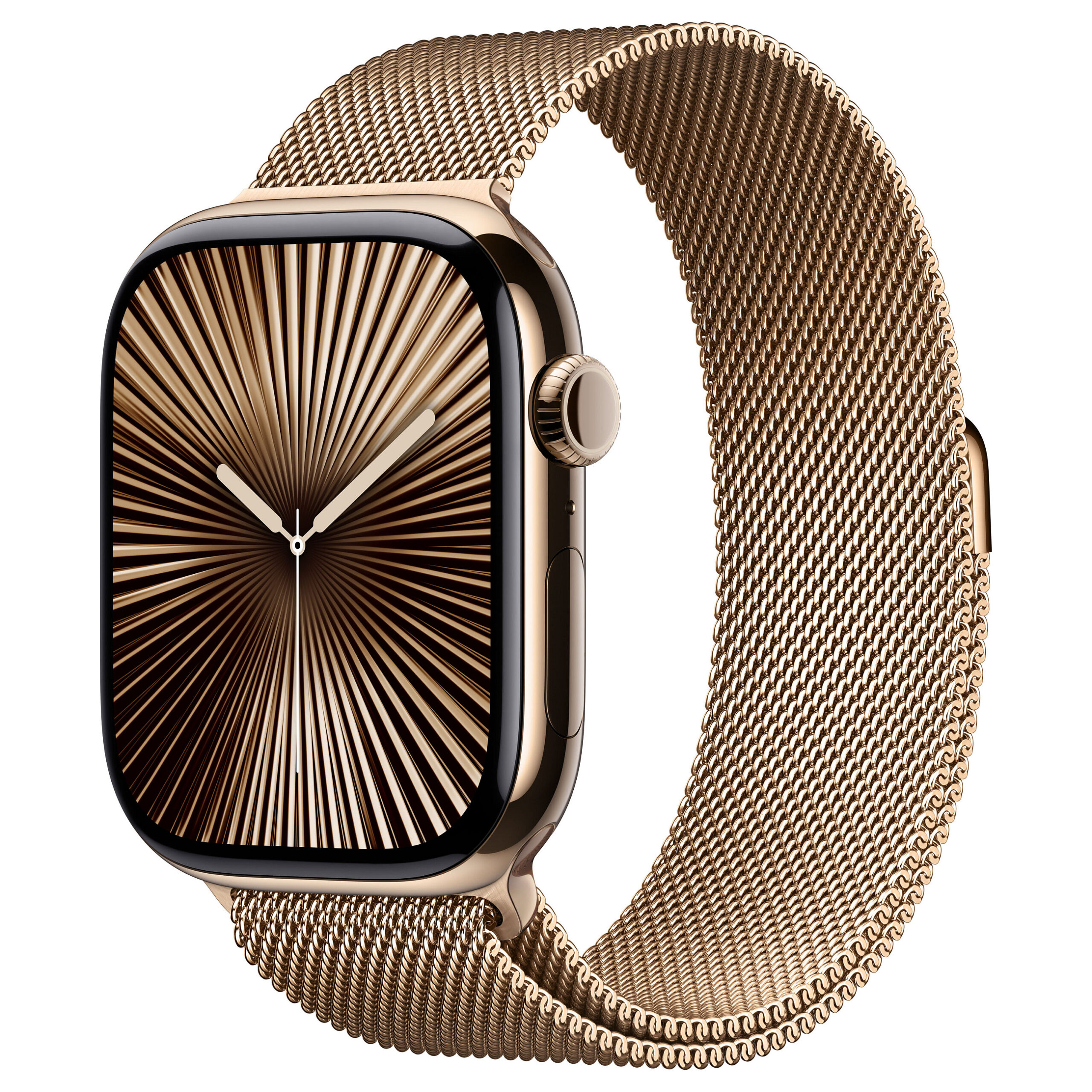 Apple Watch Series 10 GPS + Cellular 46mm Gold Titanium Case with Gold Milanese Loop - M/L