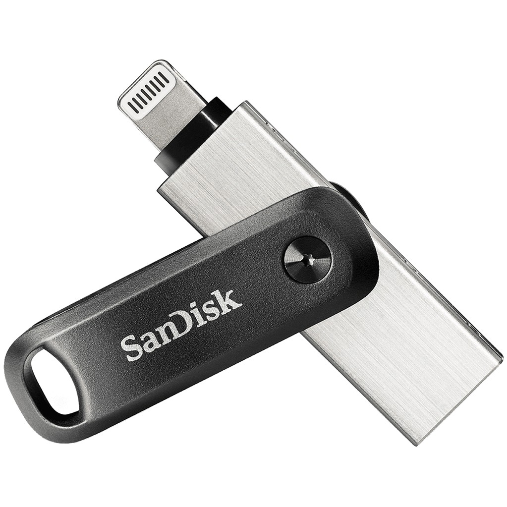 USB STICK 64GB USB 3.1 SanDisk iXpand Go Apple Lightning black/silver