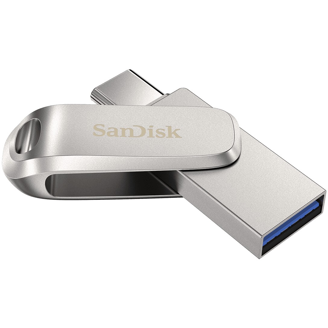 USB STICK 64GB USB 3.1 SanDisk Ultra Dual Drive Luxe Type-C silver - Figura 2