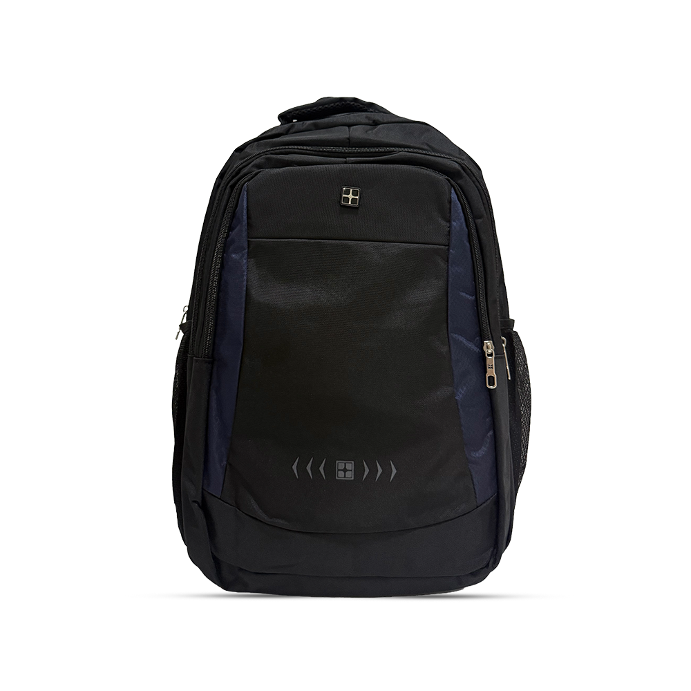 Çantë për Laptop S9002 / B53-89 / 18 Inch / Polyester / Waterproof / Soft handle / USB / E zez me të kaltër