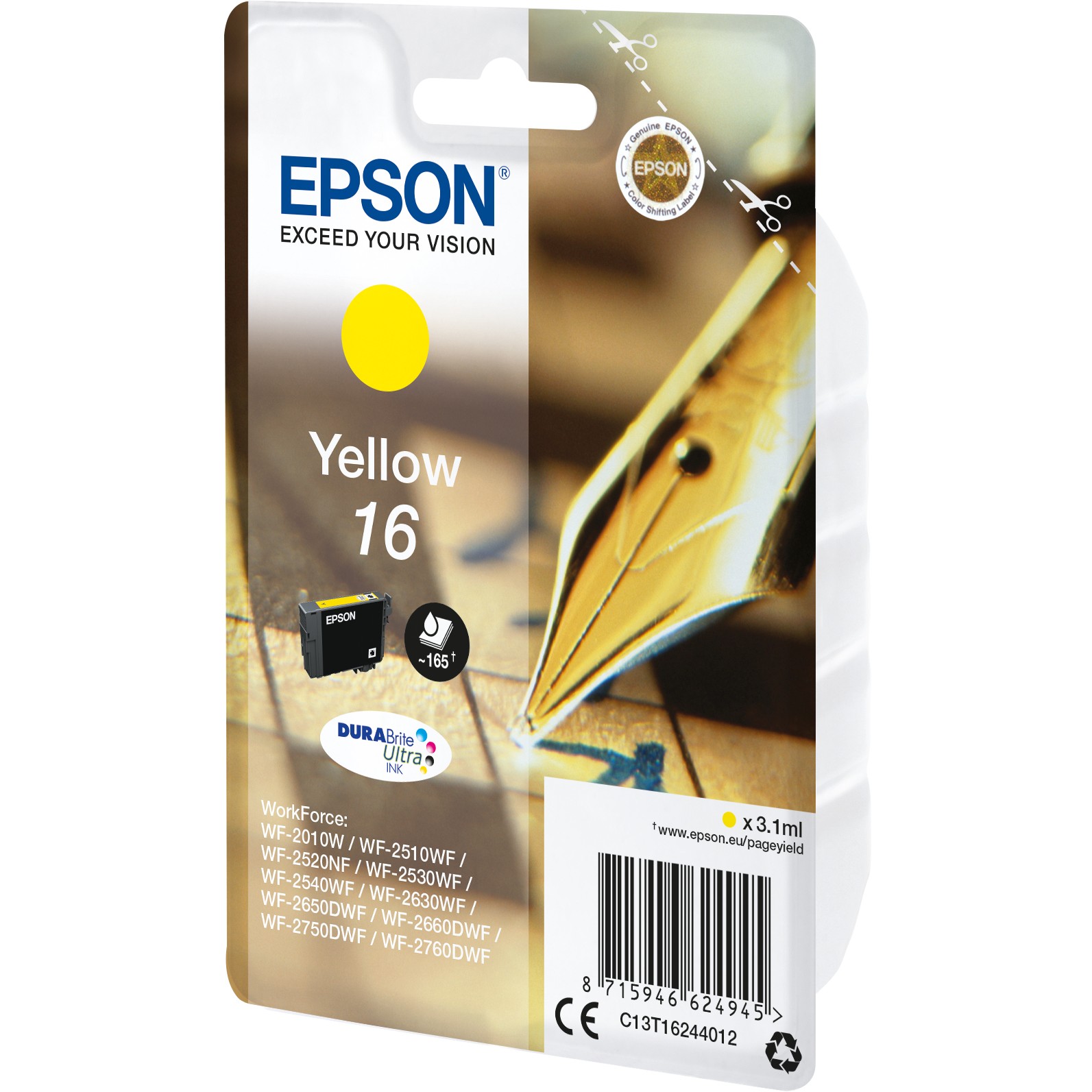 INK Epson 16 C13T16244012 – Verdhë - Figura 2