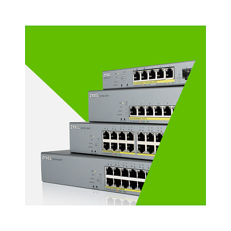 Zyxel GS1350-12HP Smart Managed PoE+ Switch | 8x Gigabit PoE+ | 2x Gigabit SFP Uplink | 130W PoE Budget - Figura 5