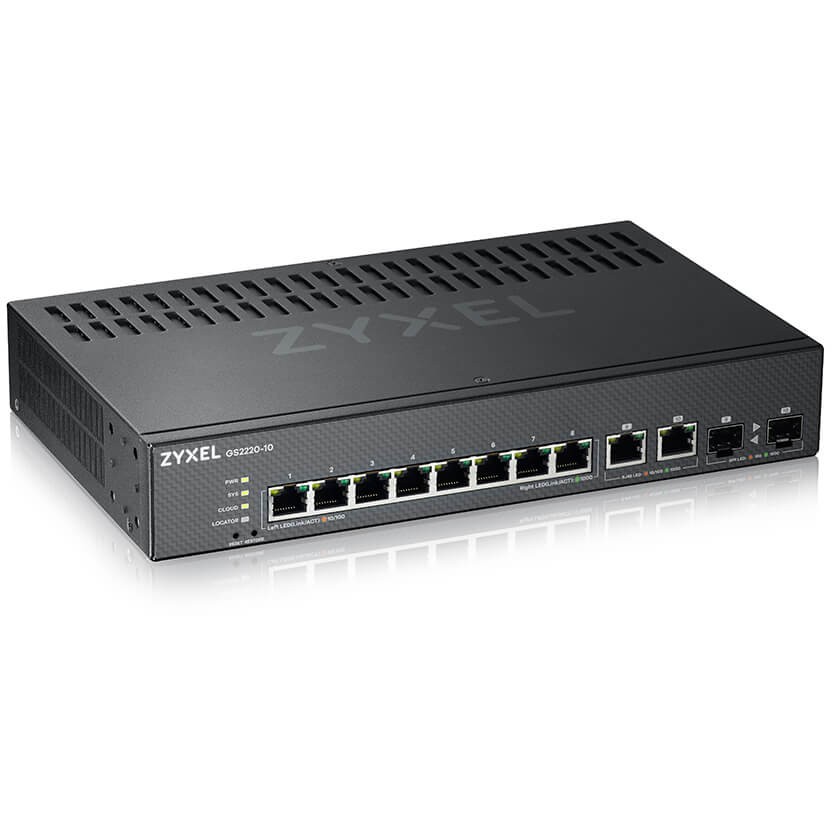 Switch Zyxel GS2220-10 M RM, 8+2 porte