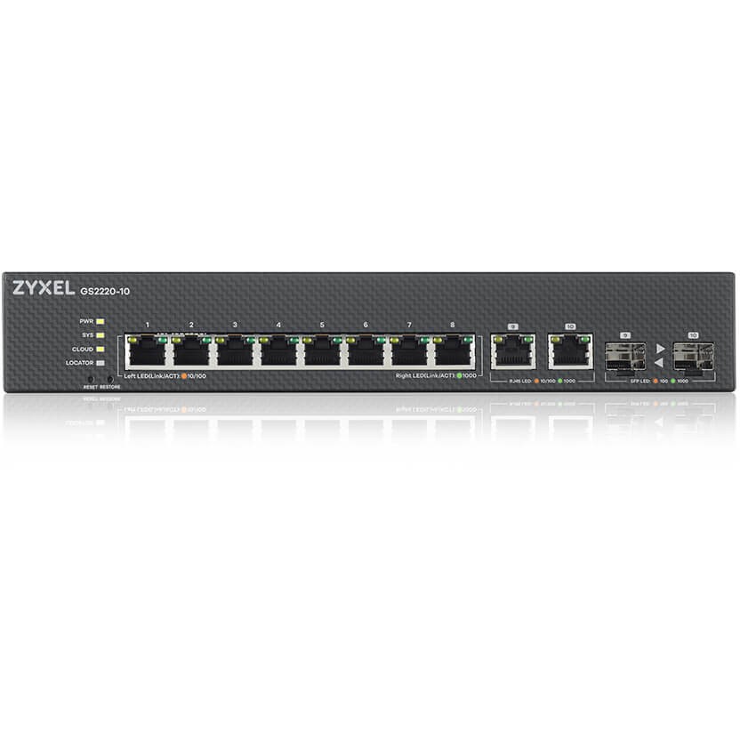 Switch Zyxel GS2220-10 M RM, 8+2 porte - Figura 2