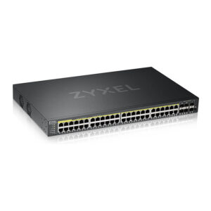 Zyxel GS2220-50HP Managed Gigabit PoE+ Switch | 48-Port | 375W PoE Budget | Rackmount L2+
