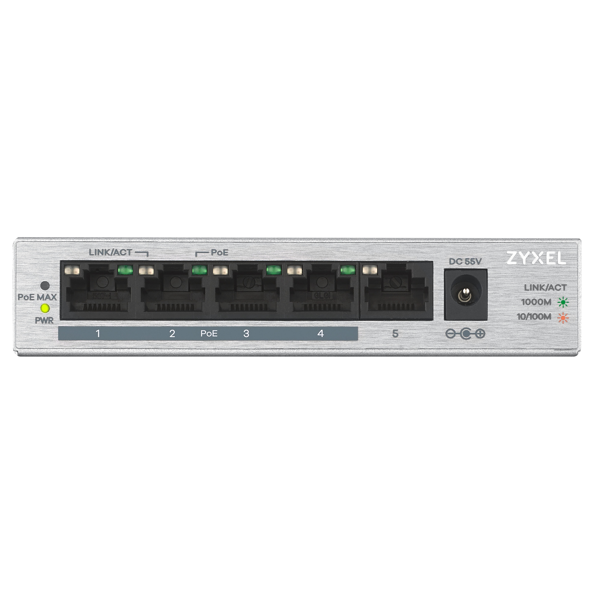 Zyxel GS1005HP 5-Port Gigabit PoE+ Switch | 4x PoE+ | 60W PoE Budget | Unmanaged - Figura 2
