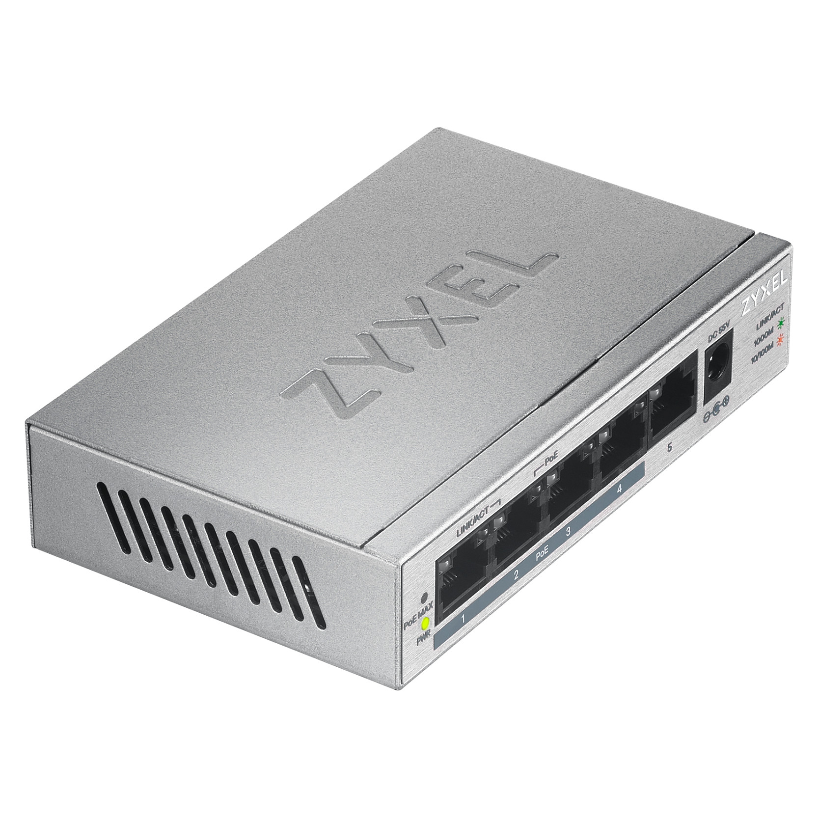 Zyxel GS1005HP 5-Port Gigabit PoE+ Switch | 4x PoE+ | 60W PoE Budget | Unmanaged - Figura 3