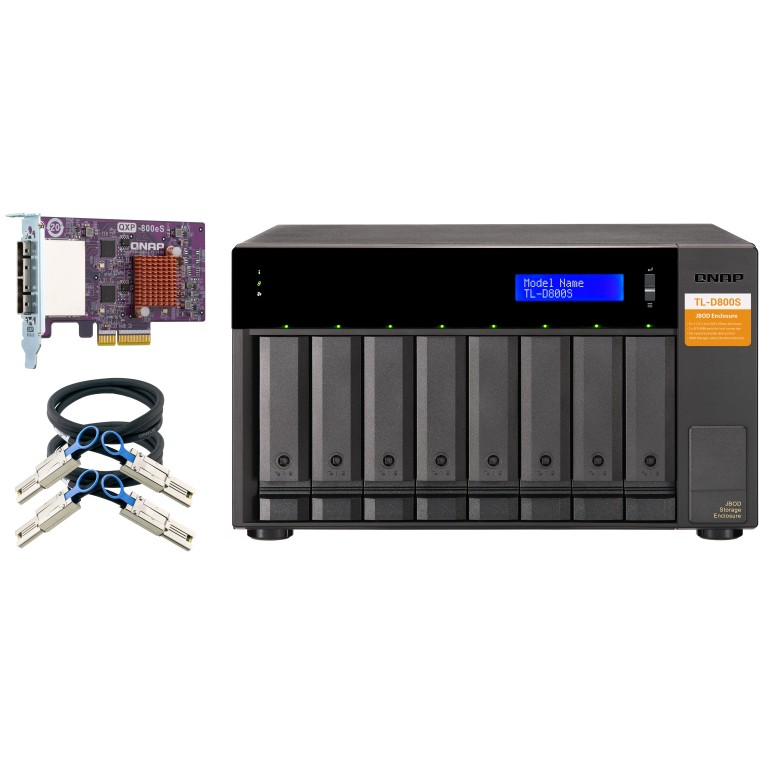 Barebone QNAP TL‑D800S / 8‑Bay Desktop / SATA JBOD Expansion Unit - Figura 2