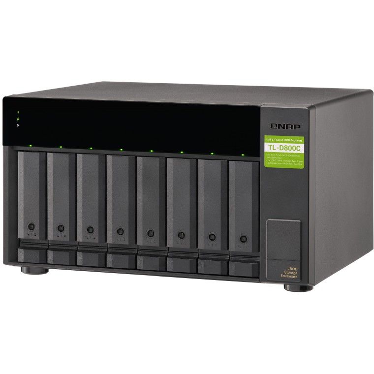 Barebone / QNAP TL‑D800C / 8‑Bay Desktop / USB‑C 3.1 Gen2 10Gbps / JBOD Expansion Unit - Figura 3