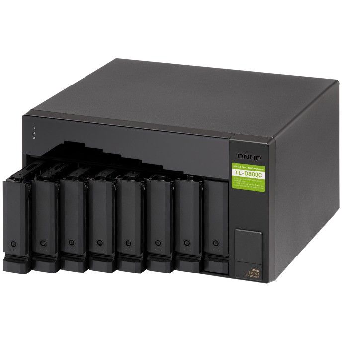 Barebone / QNAP TL‑D800C / 8‑Bay Desktop / USB‑C 3.1 Gen2 10Gbps / JBOD Expansion Unit - Figura 2