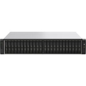 NAS QNAP TS‑h2490FU‑7302P‑128G / 24‑Bay All‑Flash / AMD EPYC 7302P / 128GB DDR4 / NVMe Gen3x4 / 2x 2.5GbE LAN / 4x 25GbE SFP28