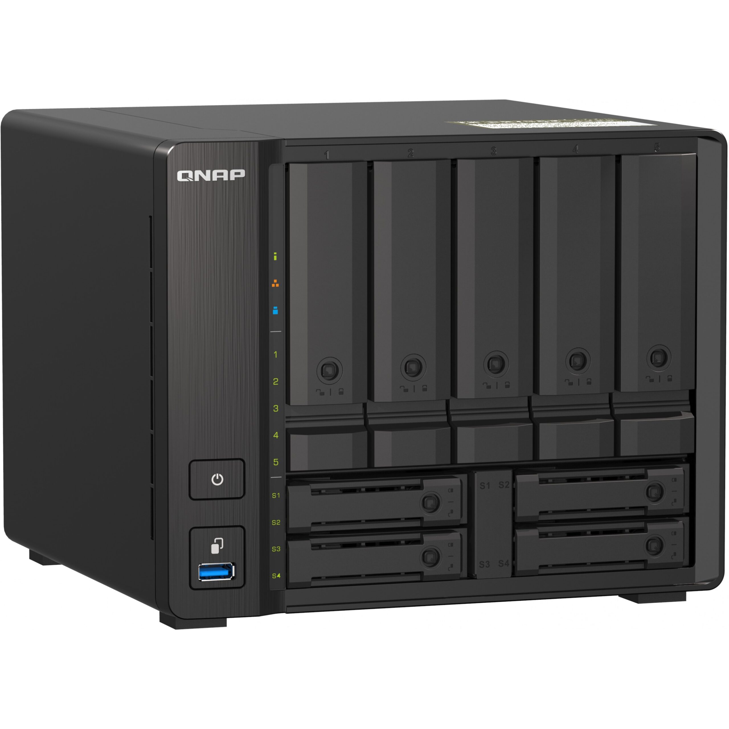 NAS QNAP 9‑Bay / AMD Ryzen V1500B / 32GB DDR4 SODIMM / 5x 2.5"/3.5" SATA 6Gbps / 2x 2.5" U.2 NVMe PCIe Gen3 x4 - Figura 2