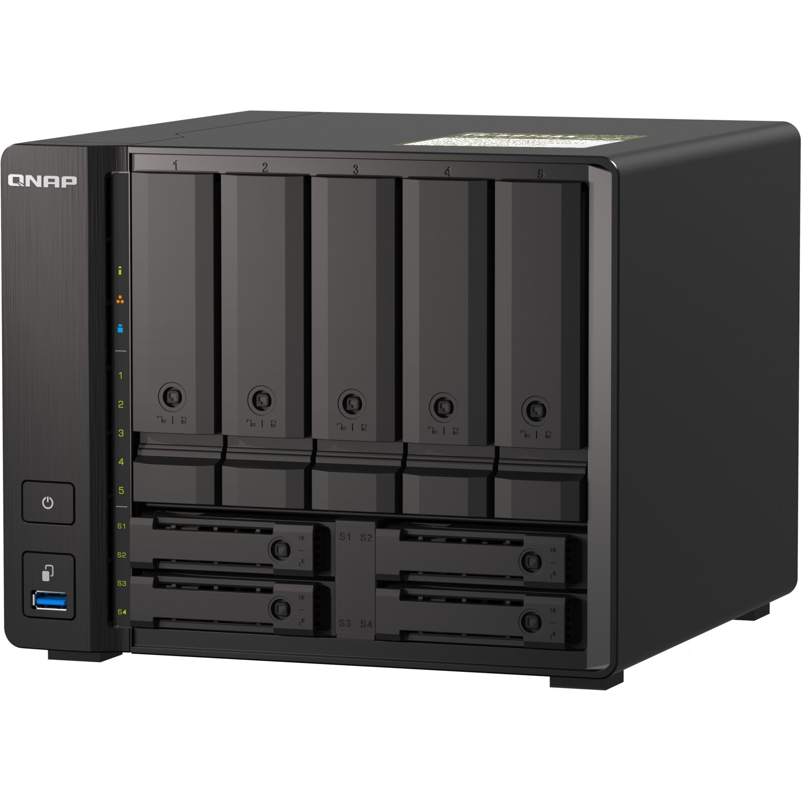 NAS QNAP 9‑Bay / AMD Ryzen V1500B / 32GB DDR4 SODIMM / 5x 2.5"/3.5" SATA 6Gbps / 2x 2.5" U.2 NVMe PCIe Gen3 x4 - Figura 3