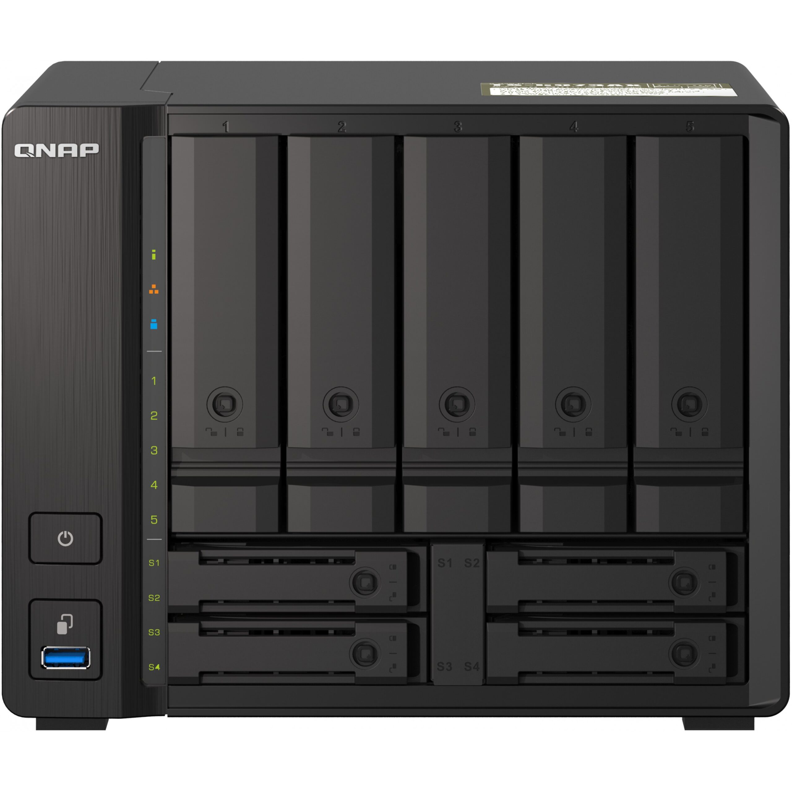 NAS QNAP 9‑Bay Desktop / AMD Ryzen V1500B Quad‑Core / 8GB DDR4 SODIMM / SATA 6Gbps + U.2 NVMe PCIe Gen3 x4