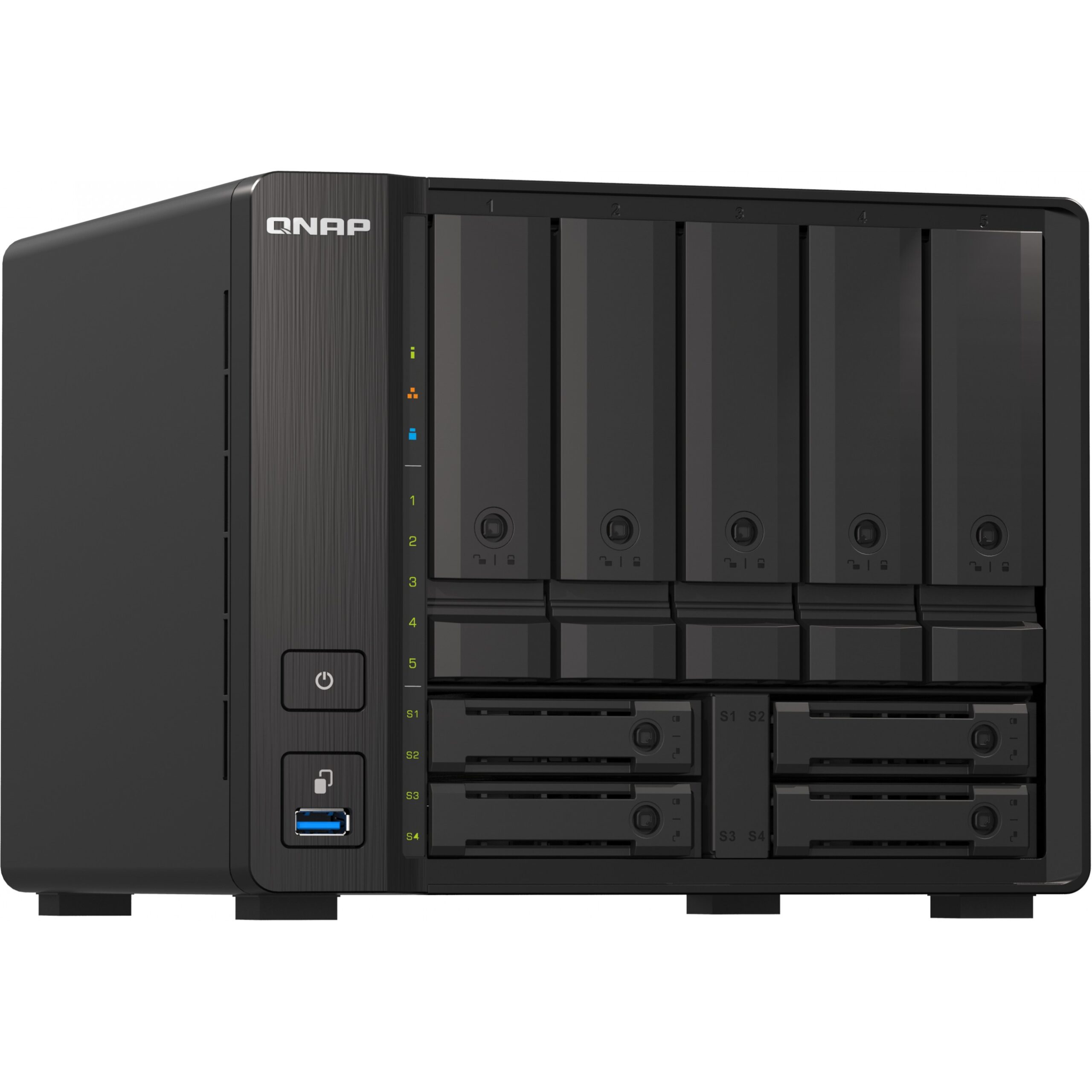 NAS QNAP 9‑Bay Desktop / AMD Ryzen V1500B Quad‑Core / 8GB DDR4 SODIMM / SATA 6Gbps + U.2 NVMe PCIe Gen3 x4 - Figura 4