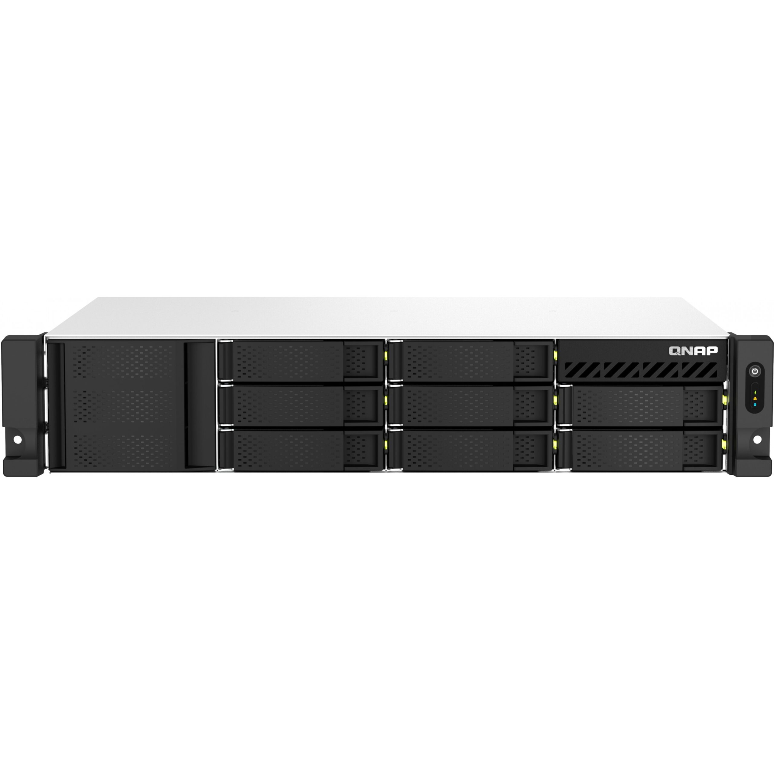 NAS QNAP TS‑873AeU‑4G 8‑Bay Rackmount / AMD Ryzen V1000 V1500B (4 cores / 8 threads, 2.2GHz) /4GB DDR4 / 8xSATA 6Gbps