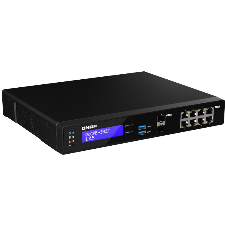 NAS QNAP QuCPE‑3032‑C3558R‑8G / Intel Atom C3558R / 8x2.5GbE RJ45, 2x10GbE SFP+ / 2xM.2 NVMe / 60W PSU - Figura 3