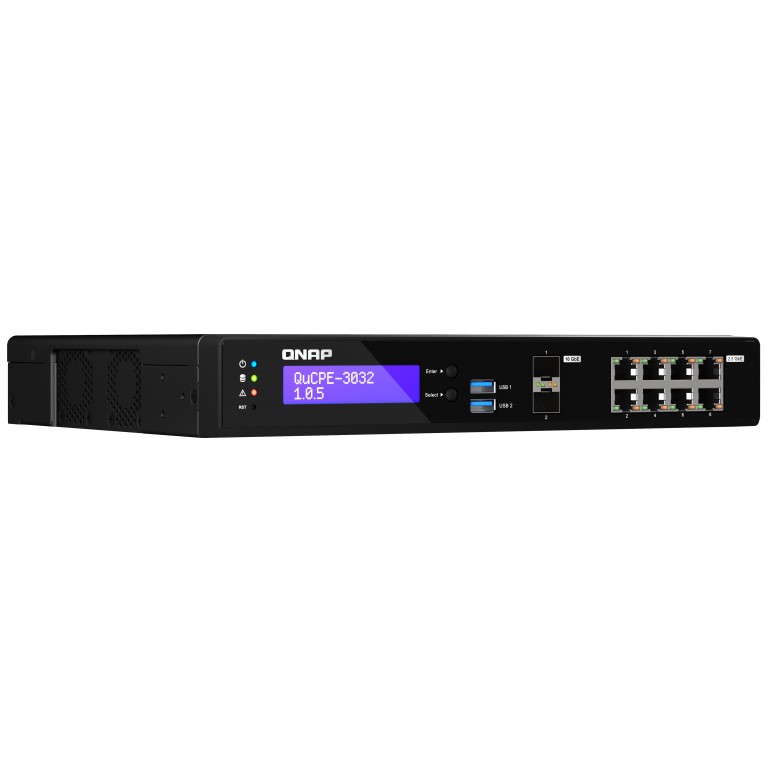 NAS QNAP QuCPE‑3032‑C3558R‑8G / Intel Atom C3558R / 8x2.5GbE RJ45, 2x10GbE SFP+ / 2xM.2 NVMe / 60W PSU - Figura 4