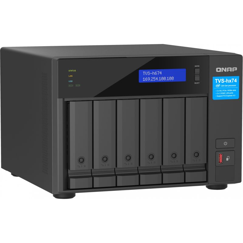 NAS QNAP TVS‑H474‑PT‑8G 4‑Bay QuTS hero / Intel Pentium Gold G7400 (up to 3.7GHz) / 8GB - Figura 2