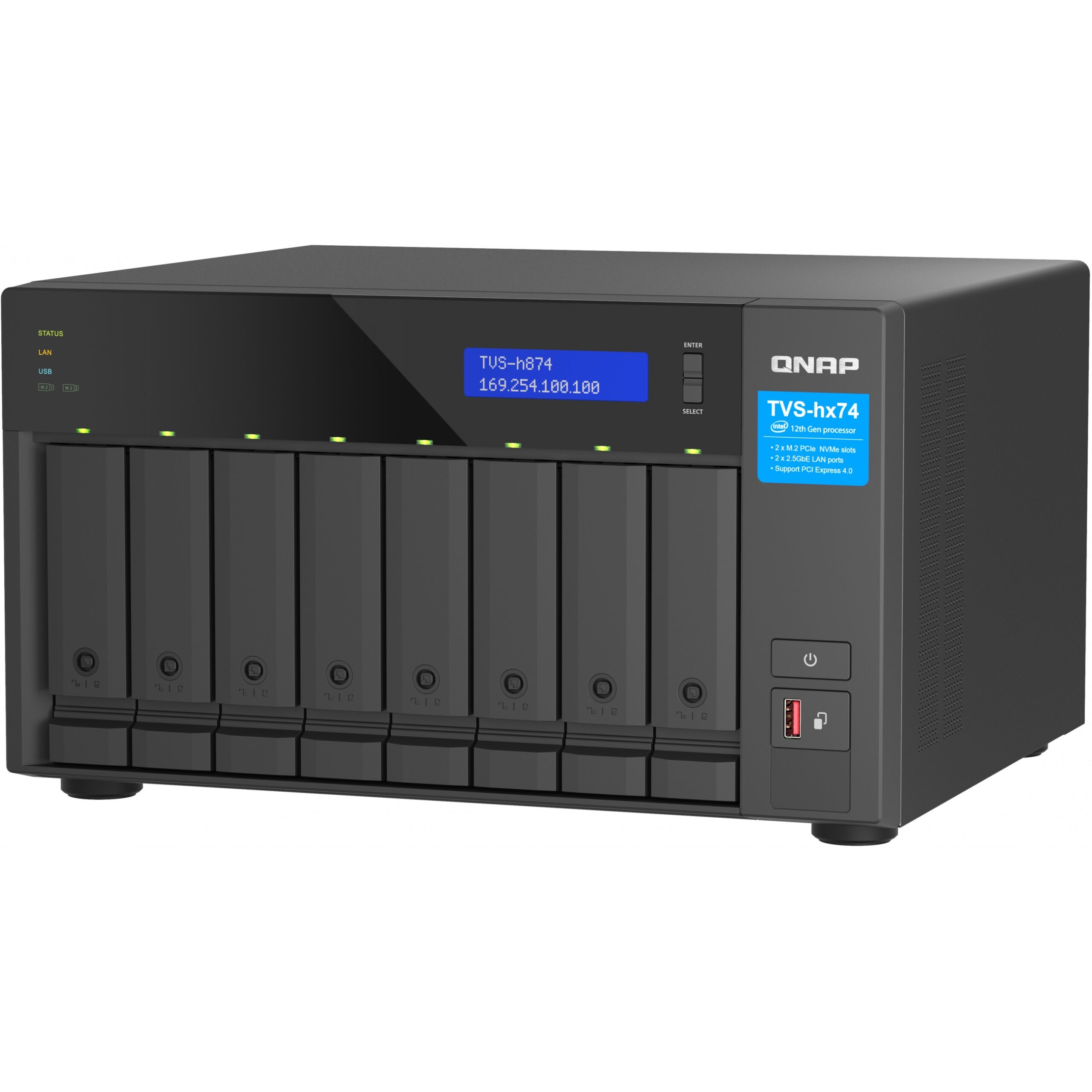 NAS QNAP TVS‑H874‑I5‑32G 8‑Bay QuTS hero / Intel Core i5‑12400 (6 cores / 12 threads, up to 4.6GHz) / 32GB - Figura 5