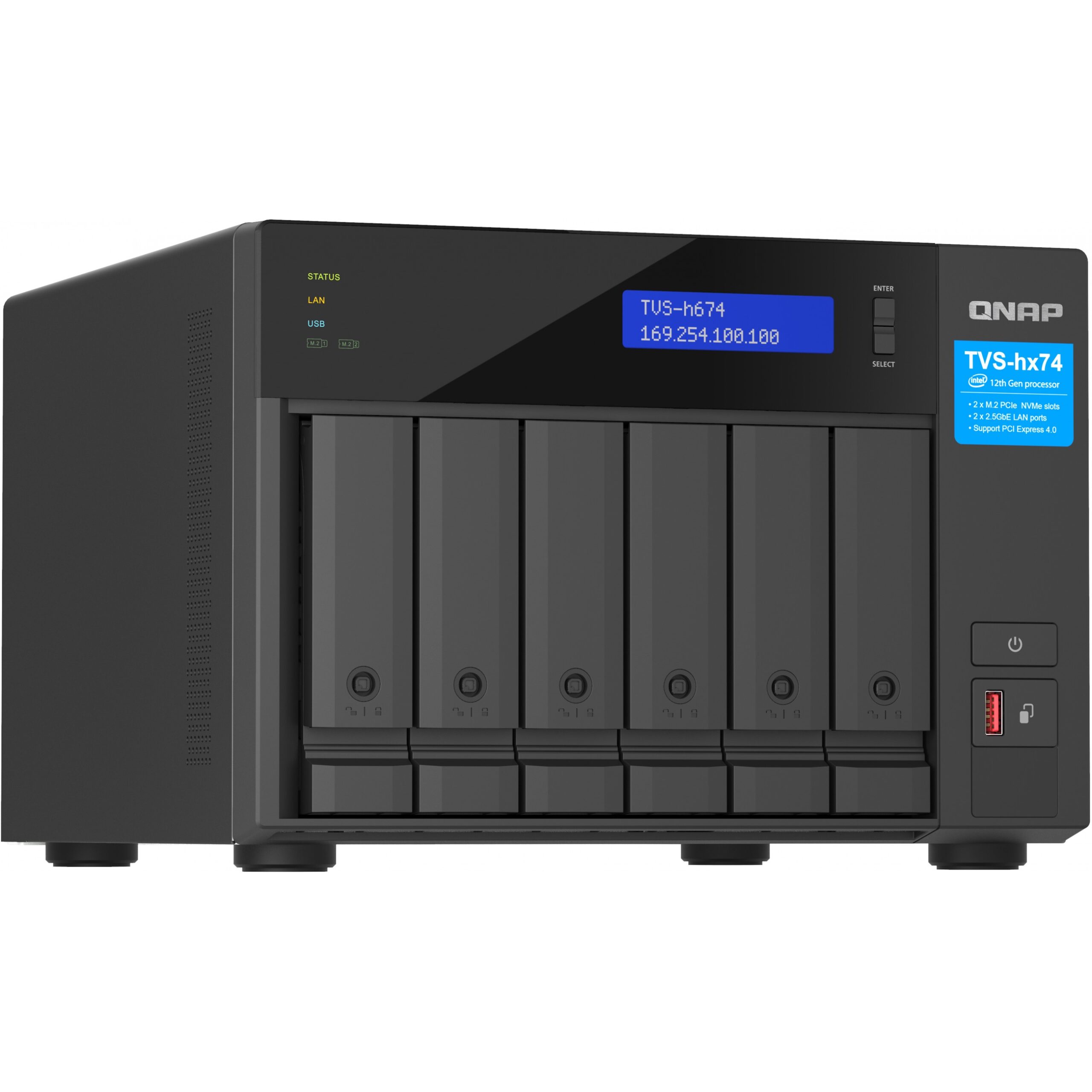 NAS QNAP TVS‑h674T‑i5‑32G 6‑Bay, Intel Core i5‑12400 (6‑core/12‑thread, up to 4.4GHz) - Figura 4