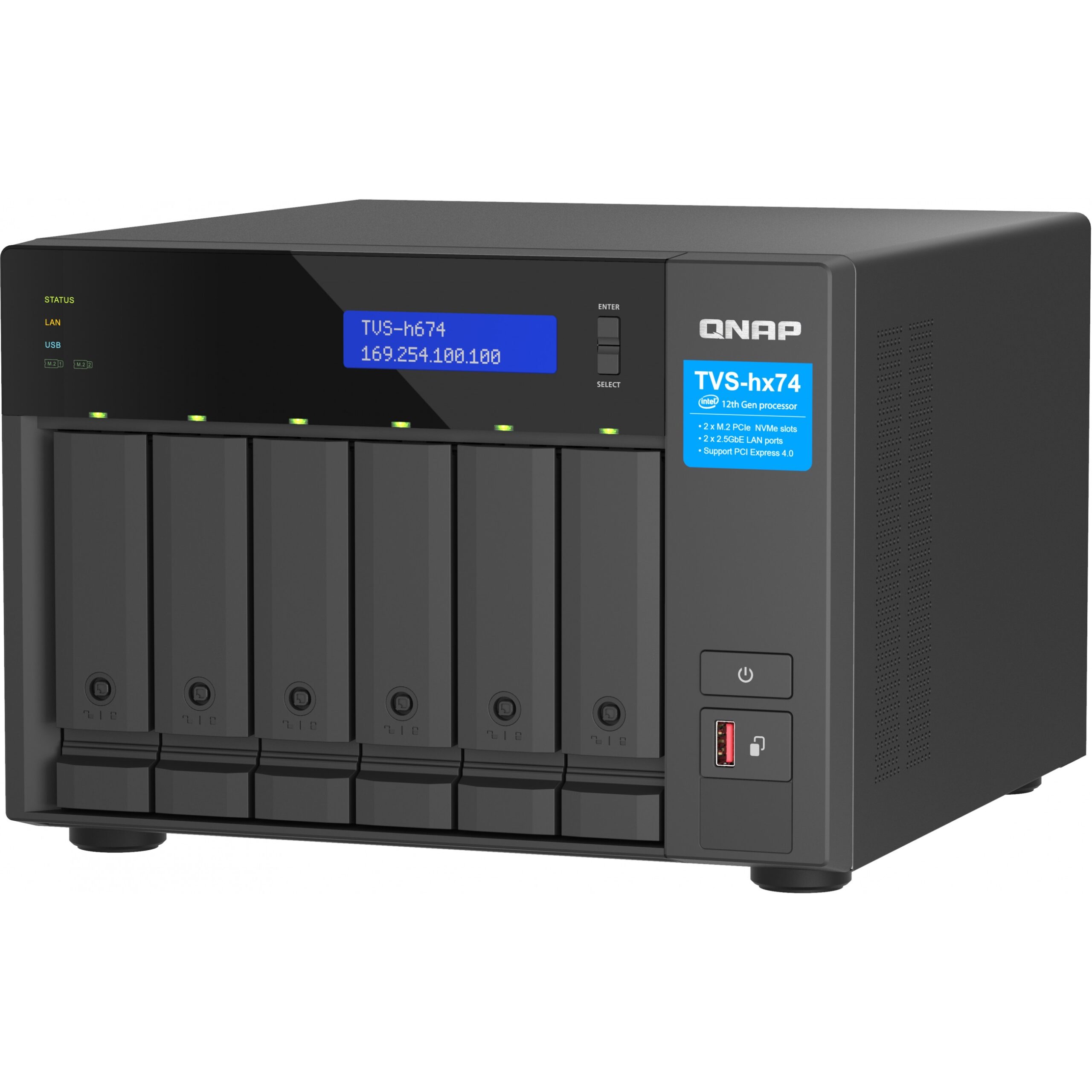 NAS QNAP TVS‑h674T‑i5‑32G 6‑Bay, Intel Core i5‑12400 (6‑core/12‑thread, up to 4.4GHz) - Figura 5