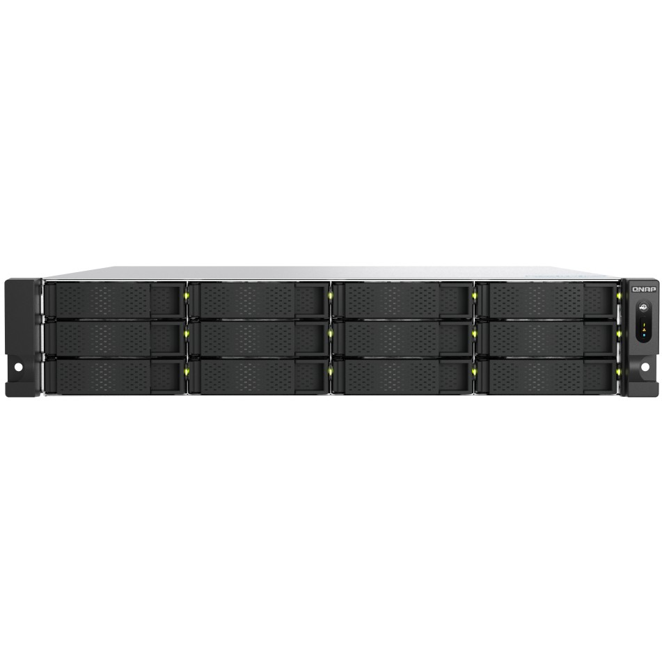 NAS QNAP TS‑h1277AXU‑RP‑R5‑16G / 2U Rackmount / 12‑Bay / AMD Ryzen 5 Pro 7645 6C/12T up to 5.1 GHz / 16GB DDR5