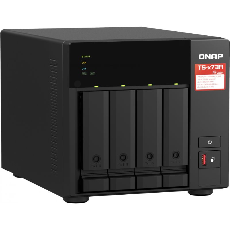 NAS QNAP / TS‑473A / 4 Bays / AMD Ryzen Embedded V1500B / 2.5G + Switch / QSW‑1105‑ST / 5 Ports / 2.5G - Figura 3