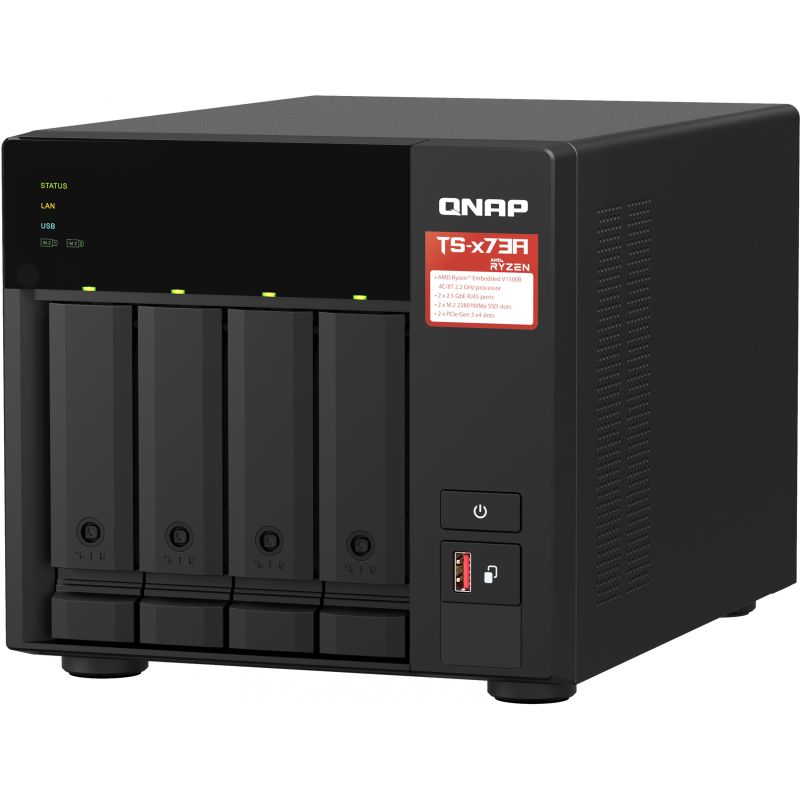 NAS QNAP / TS‑473A / 4 Bays / AMD Ryzen Embedded V1500B / 2.5G + Switch / QSW‑1105‑ST / 5 Ports / 2.5G - Figura 2