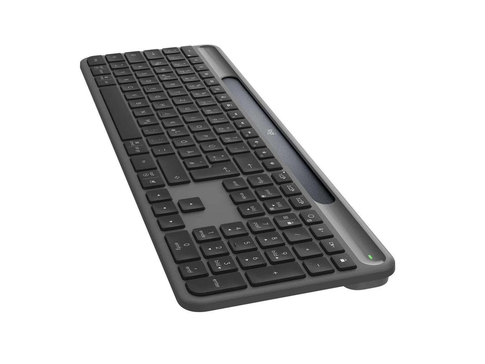 Tastierë Me kabllo Logitech Slim Solar+ for Business / German Layout – Zezë - Figura 3