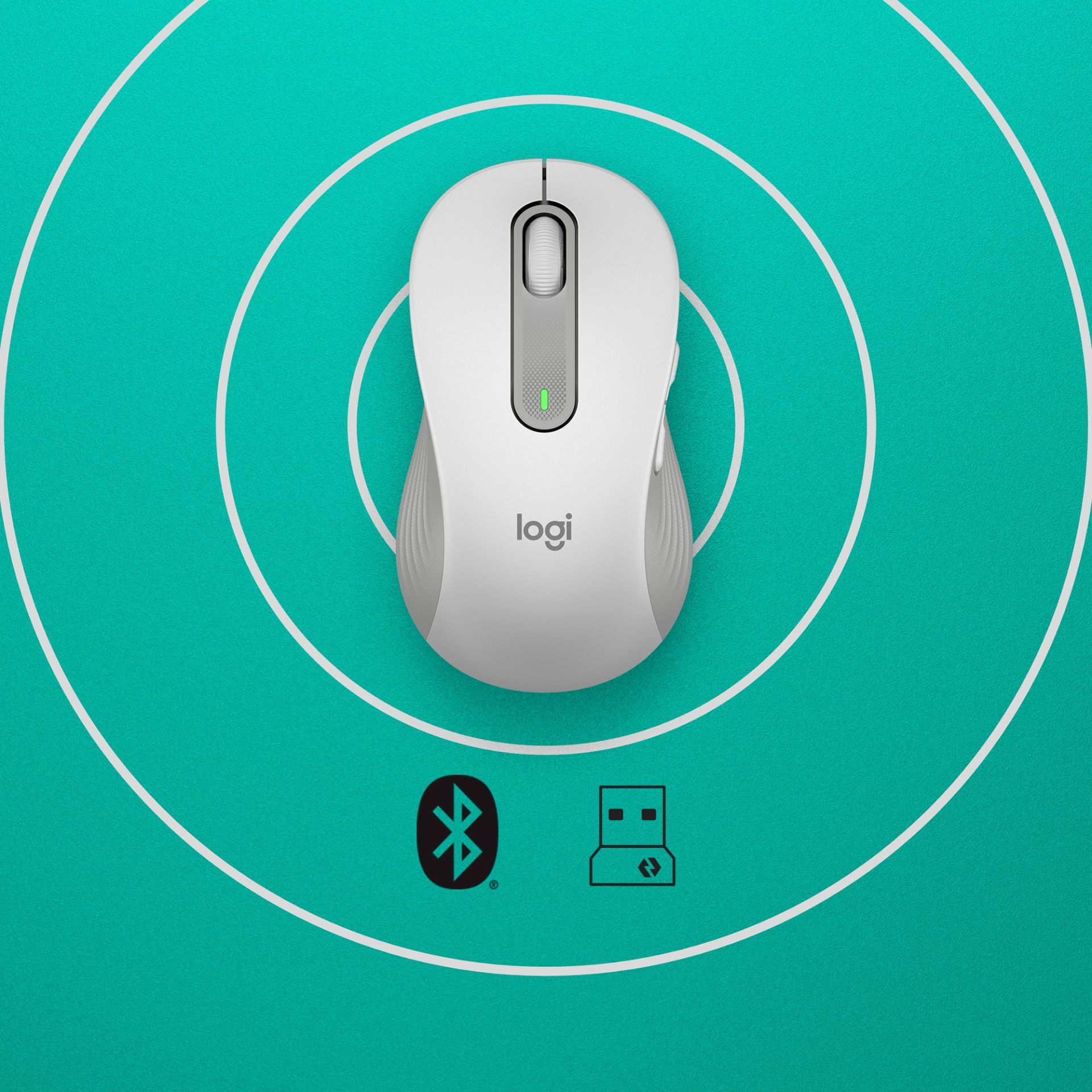 Logitech Signature M650 L LEFT Mouse large size left-handed optical 5 buttons wireless Bluetooth 2.4 GHz OFF-WHITE - Figura 2